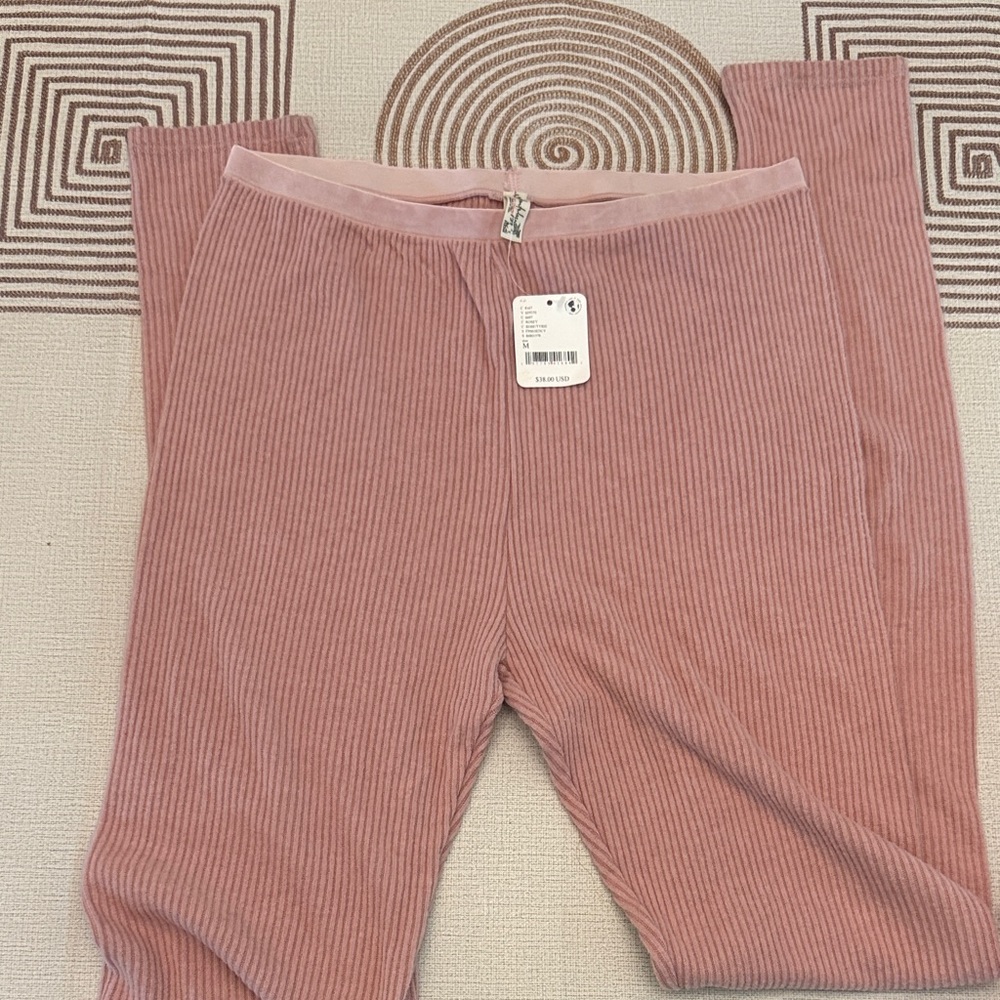 Free People Blush Striped Leggings